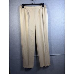Draper's & Damon's Pants Womens 18 Beige Herringbone Twill Dress Pull On Casual